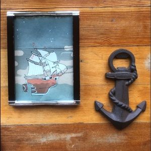 Vintage Iron Ship Decor